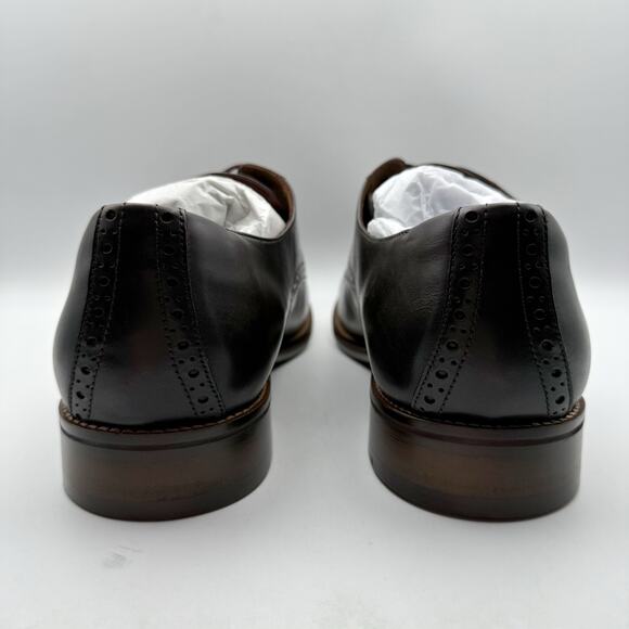 JOHNSTON & MURPHY Mens Conard 2.0 Dress Shoes US 13D Mahogany Brown Leather NIB - Picture 9 of 12